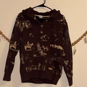 Ariat Tan and Brown Hoodie